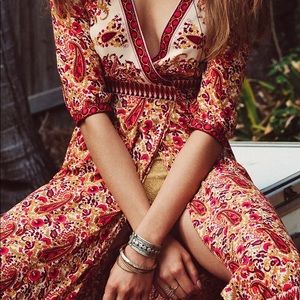Arnhem Magnolia Wrap Dress Sunset